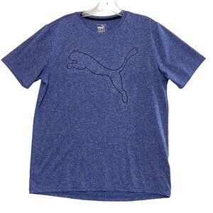 Puma Unisex Blue Space Dye Tee Size Medium